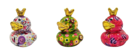 Pomme Pidou - Ducky Duck  - Groen met bloemetjes - Small - 8,2x6,8x13 CM -  (Keramiek)