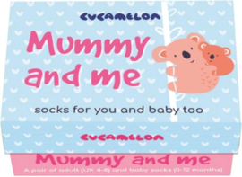 Odd Socks - Cadeaudoosje met Moeder Dochter sokken - Mummy and Me - Maat 37/42 en 0-12 mnd - Kraam cadeau