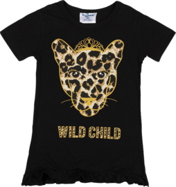 Fun2Wear - Wild Child nachthemd - Zwart - Maat 146/152