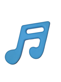 Muzieknoot bijtfiguur licht blauw