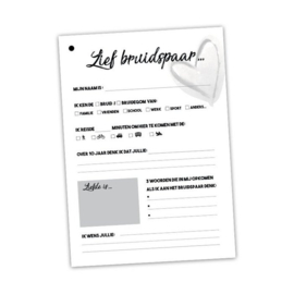 Hippe Kaartjes - Gastenboek invulkaarten 25 pers. - Groen