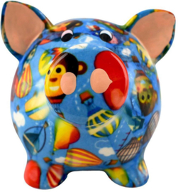 Pomme Pidou Varken Rosie - Spaarpot - Medium - Air Balloons Trueblue