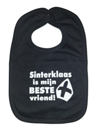 Sinterklaas is mijn beste vriend - slabbetje - zwart