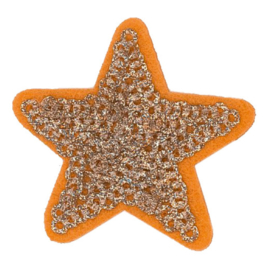 HKM Applicatie ster goud met pailletten 3,8cm