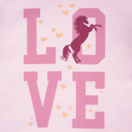Frogs and Dogs - Pyjama Horse Love Hearts - Roze - Maat 158/164 - Meisjes
