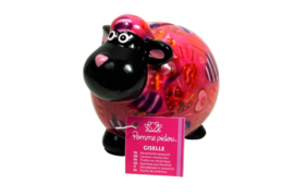 Pomme Pidou Schaap Giselle - Spaarpot - Medium - Magicalpink Hearts In Love