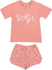 Fun2wear - kinder - meisjes - shortama - Dotje - Oud Roze - maat 62