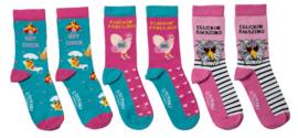 Odd Socks - 3 paar - Hot Chicks - dames sokken - maat  37-42