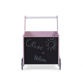 LOOPWAGEN - HOUT - ROZE