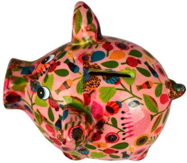 Pomme Pidou Varken Rosie - Spaarpot - Medium - Pink Strawberry Fields
