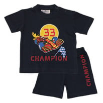 Fun2Wear - Shortama Pitstop - Navy Blauw - Maat 62 - Jongens, Meisjes