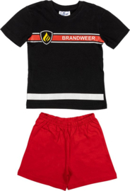 Fun2wear - kinder - meisjes/jongens - shortama - Brandweer- zwart - maat 62