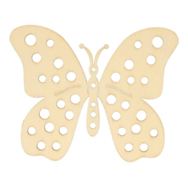 Houten ornament boom 16cm