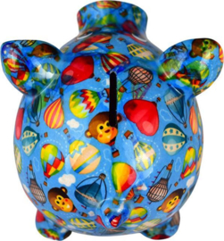Pomme Pidou Varken Rosie - Spaarpot - Medium - Air Balloons Trueblue