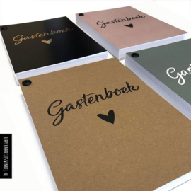Hippe Kaartjes - Gastenboek invulkaarten 25 pers. - Groen