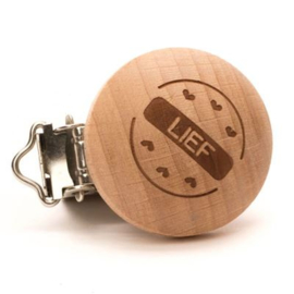 2 x houten speenkoordclip 30mm LIEF