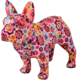 Pomme Pidou French Bulldog Jack | Spaarpot | LARGE | Pink Elephant Parade(30x13x24cm - Keramiek)