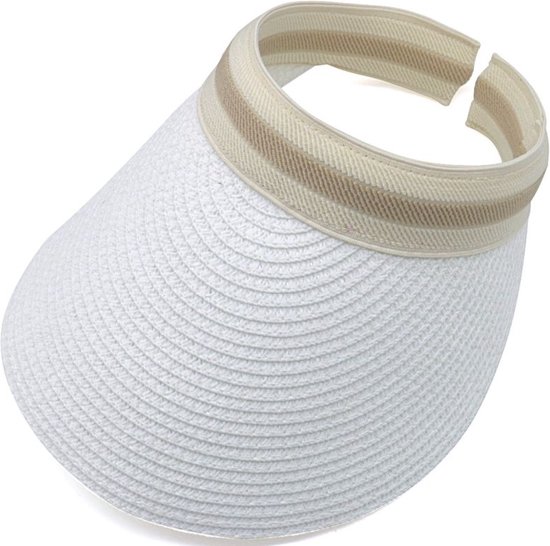 Zonneklep - Dames - Lengte 25 cm - Wit