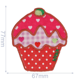 HKM - Applicatie - Cupcake - rood