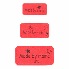 OPRY SKAI-LEREN LABELS MADE BY MAMA - Rood