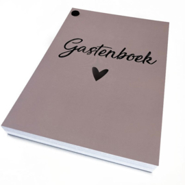 Hippe Kaartjes - Gastenboek invulkaarten 25 pers. - Roze