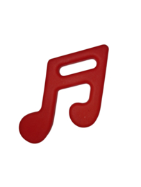 Muzieknoot bijtfiguur rood