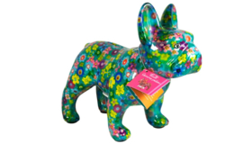Pomme Pidou Spaarpot Spaarpot Bulldog Jack Gele Bloemen