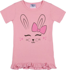 Fun2Wear - Happy Bunny nachthemd - Oud Roze - Maat 92
