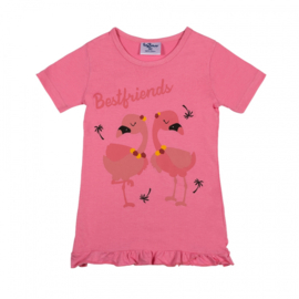 Fun2Wear - Flamingo nachthemd - Donker Roze - Maat 92
