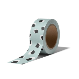 Studio Stationery - Washi Tape - Groen Mint Wit Decoratietape Maskingtape - Inpakken 15 mm x 10 m