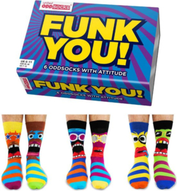 Odd Socks -  6 Heren Sokken - Funk You - Maat 39-46