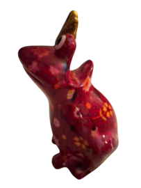 Pomme Pidou brilhouder kikker Theo - Rood met bloemen