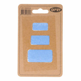 OPRY SKAI-LEREN LABELS MADE BY MAMA - licht blauw