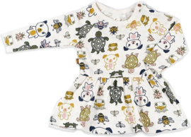 Frogs and Dogs - Jurkje Friends Off - Wit - Maat 68 - Meisjes