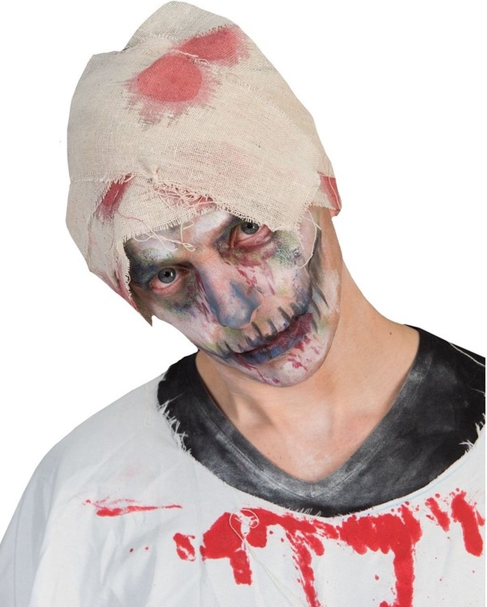 Bloederig verband 94 cm - Verbandrollen met bloed - Halloween/horror decoratie/verkleedaccessoires
