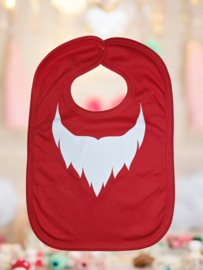 Witte baard - slabbetje - rood