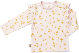 Shirt Ruffles Hearts Roze Baby - meisje- maat 92