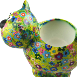 Pomme Pidou - Bloempot -  Dorothy - Medium - Groen met bloemen