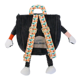Les Deglingos Rugzak Aap Grijs 25 Cm