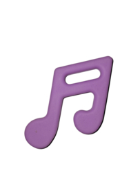Muzieknoot bijtfiguur paars