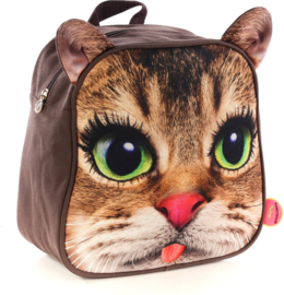 Rugzak Cathead Poezenhoofd Kattenkop 26 x 28 x 13 cm