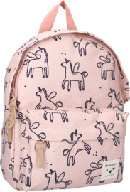 Kidzroom Paris Beasties Rugzak Meisje - Rugtas Kind - 2 t/m 6 jaar - Roze - Unicorn