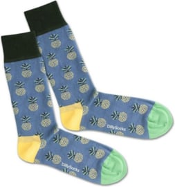 DillySocks Pineapple Indigo Sokken Maat 36-40