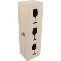 Wijnkist, Hout, 1 fles, Houten kist, Wijn, Wijnfles, Wijncadeau, Lekker Wijnen