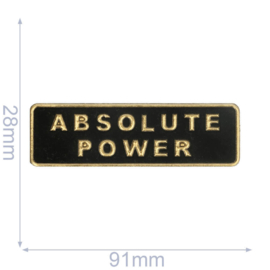 Label absolute power 91x28mm zwart-goud