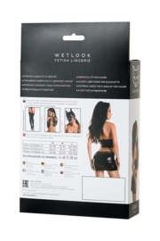 Erolanta - Gigi sexy set  -wetlook zwart met kant