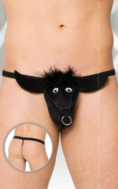 Softline Collection - Grappig stier string voor heren- zwart