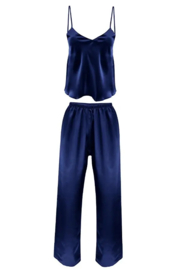 Iga. -  hoogwaardige satijnen pyjama - marineblauw