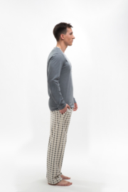 Martel- Bartek- pyjama- grijs- 100% katoen - gemaakt in Europa