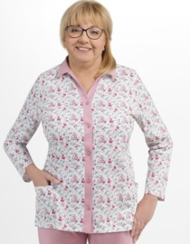 Martel- Elzbieta dames pyjama-lange mouwen- licht roze- 100 % katoen